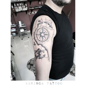 🌐🗺⚓Instagram: @karincatattoo #arm #line #fineline #tattoo #tattoos #tattoodesign #tattooartist #tattooer #tattoostudio #tattoolove #tattooart #tattooed #map #compass #anchor #halfsleeve #istanbul #turkey #dövmeci #dövme