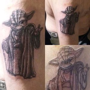 Black and grey Yoda, loved doing this