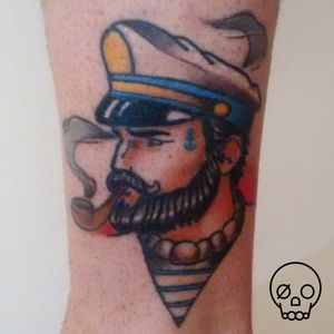 #neotraditional #captain tattoo made by me at the Black Box Studio.