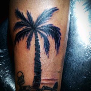 I was looking for  doing a palm tree for a while :) IG:tannizrivas #blackandgrey #blackandgreytattoo #blancoynegro #surf #surftattoo #beach #beachtattoo #palmtree #CaliforniaTattoos #mexicantattooartist