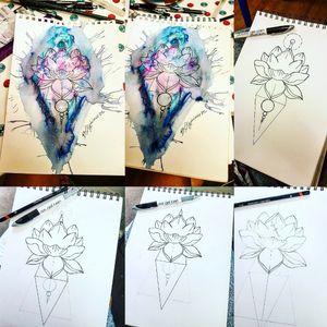 #universe #lotus #lotusflower #watercolor #watercolortattoo #polishartist #polishgirl #AbstractWatercolor