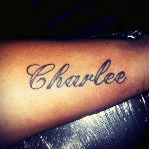 #freehand #freehandtattoo #freehandtattoos #sharpie #sharpiegang #tattoolettering #charlie #name #nametattoo