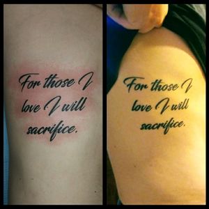 #healed #healedtattoo #lettering #tattoolettering #forthoseiloveiwillsacrifice