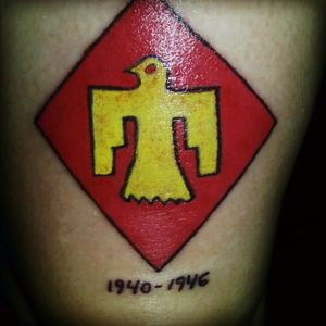 My first tattoo on myself pawpaws infrintry symbol from ww2