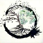 #tree #circle #arrival #birds #tattoo #ink