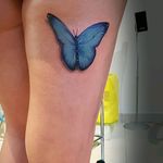 Blue butterfly color #butterflytattoo #tattoo #butterflycolors #realistictattooartist #realisticbutterfly #tattoorealista #tattoogirls #inkedgirl #inkedart #thedoud #tattoolifemagazine #inklife #inked