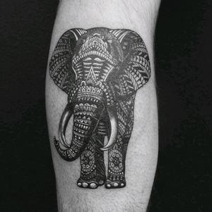 Tribal elephant design.  #tribalelephant #elephanttattoo #blackwork #naturetattoo #tattoosformen