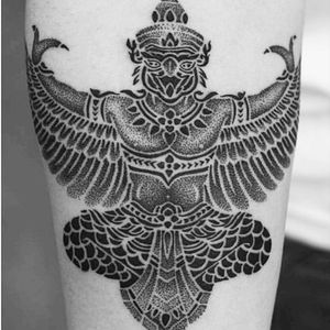 Garuda Bird Mandala Tattoo