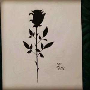 #chile #blackwork #byAlexxorcista378 #rose #flower #simple