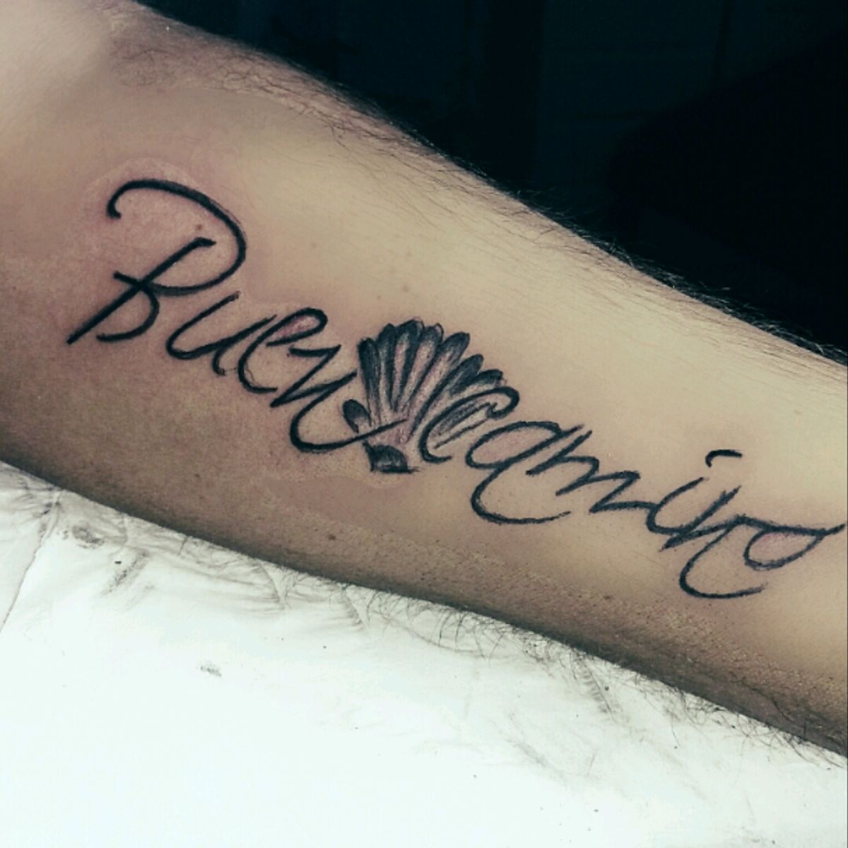 Tattoo uploaded by Simone • Jakobswegbuencamino arm mann weg 