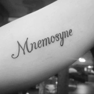 "Mnemosyne" ~ was the personification of memory in Greek mythology. #madscienscethehague #greekmythology #firsttattoo