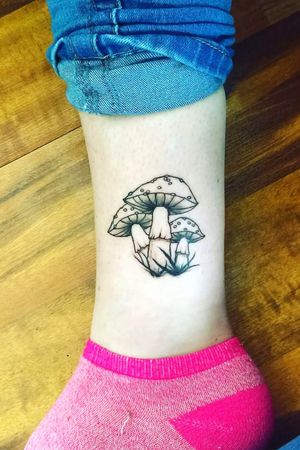Organic art. Mushrooms on my ankle.