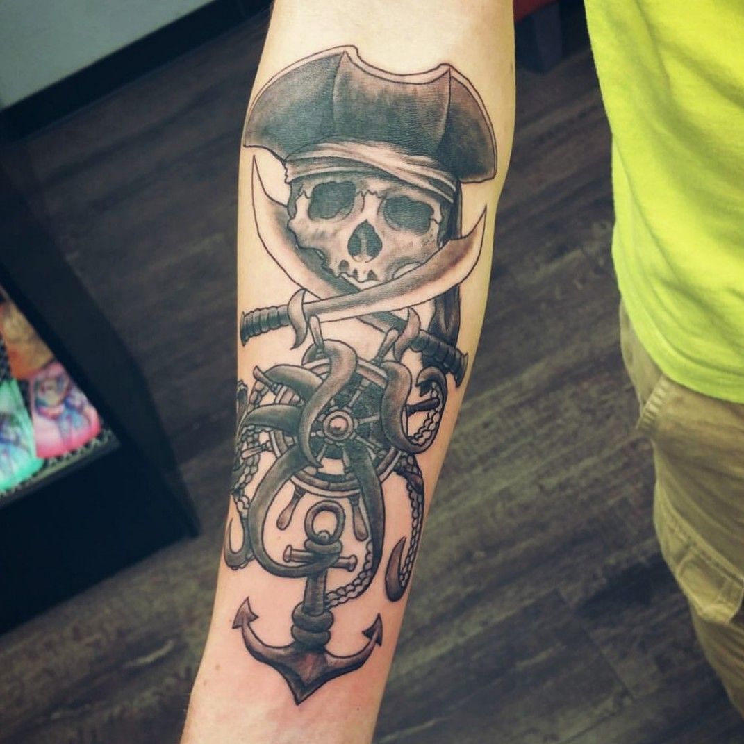 Skull Anchor and Octopus by Chris Whitney at 5th Element Tattoo  Murfreesboro TN  rtattoos