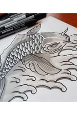 Koi fish #tattoodesign #koifish 