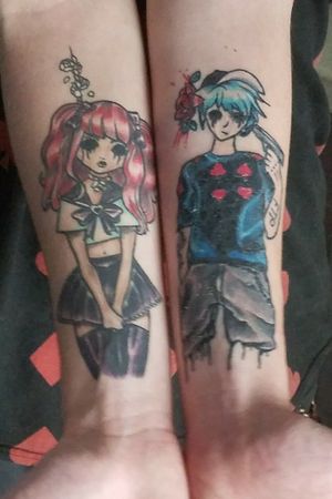 My first 2 tattoos#pastel #goth #gore #suicide #pastelgoth #pastelgore