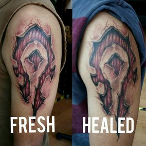 Conparation of the my work fresh and healed 