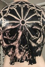 #skulltattoo #skull #blackandgrey #ink #backpeice #tattooideas #design 