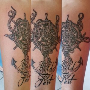 Hold Fast and stay your course. #holdfast #anchortattoo #octopustattoo #nauticatattoo 