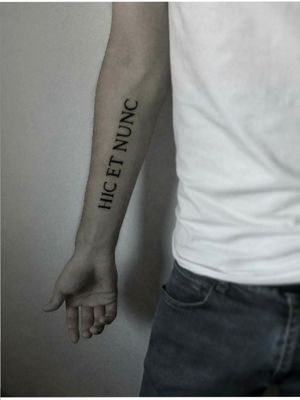 A reminder#hicetnunc #arm #written #roman #firsttattoo #tattoo #mood #lifestyle 