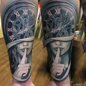 Done by Eugen Mahu - Resident Artist #tat #tatt #tattoo #tattoos #tattooart #tattooartist #realistic #realistictattoo #blackandgrey #blackandgreytattoo #clocktattoo #beautifultattoo #ink #inked #inkedup #inklife #art #armtattoo 