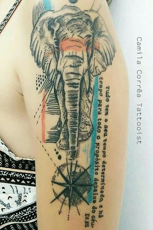 https://www.instagram.com/camilacorrea.tattooist/ #elephanttattoo