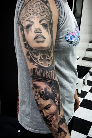 Continúe the sleeve by Ezequiel Hernández en @Calaca_Tattoo 