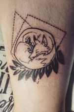 #fox #geometric #tattoo #tattooart #lineart #bratislava #slovakia #tattooartist #black #lines #intenzetattooink #blacksumi 