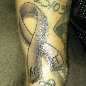 Cancer ribbon for my mom and wife 