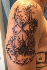 #hourglass by Nadia Electric Tattoo #ink #inked #blackandgrey #time