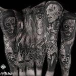 I love horror... #tattoooftheday #realism #blackandgrey #horror #creepy #portrait 