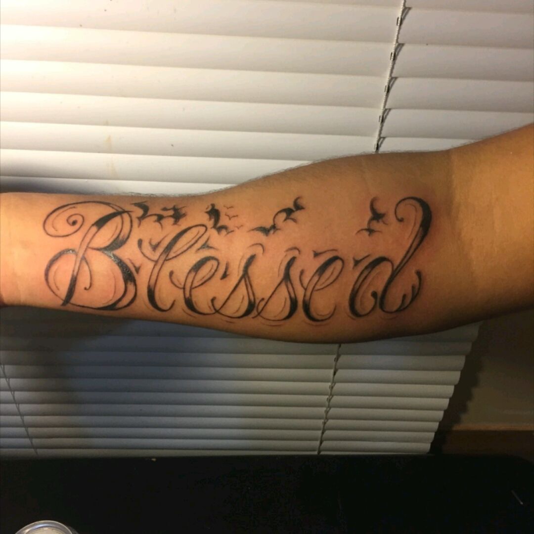 BLESSED  Inner Arm Tattoo by  Ink Empire Tattoos  Facebook