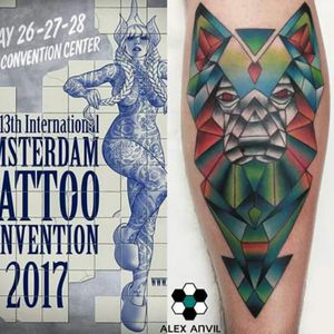 #geometric #geometrictattoo #amsterdamtattooconvention2017 #amsterdam #amsterdamtattoo #geometricdog #dog #dogtattoo #abstract #abstracttattoo