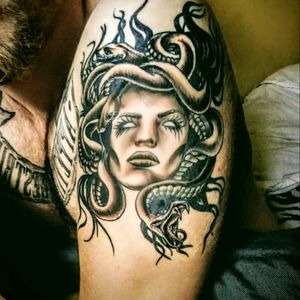 #medusa #snakes Check out my brother, Matt Hesson's page! @artofhessonHe's one bad cat.