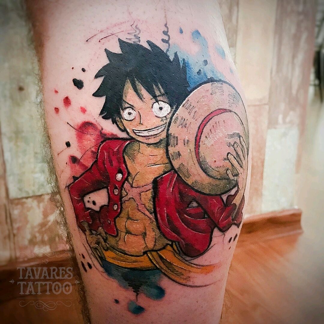 Tattoo Uploaded By Jc Tavares Luffy Onepiece Manga Anime Watercolor Aquarela Tattoodo