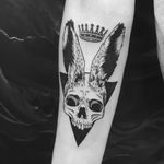 Jack rabbit tattoo #rabbittattoo #jackrabbit #skulltattoo #tattooideasforguys