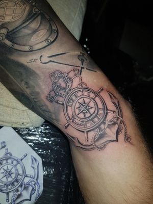 Anchor tattoo and still missing some of the backgroun to blend it with the rest