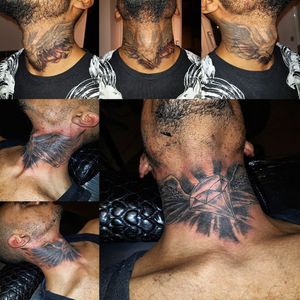 Restauretion of an old and bad neck tattoo