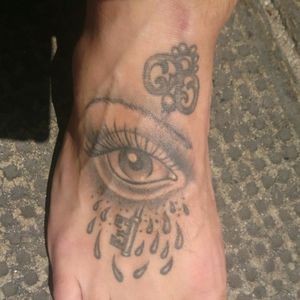 Top of my right foot.Done by Tamar Thorn from Good things tattoos whilst doing Food Booze and Tattoos 