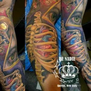 Colorbomb tattoo INFIERNO DE NADIE Queens NY