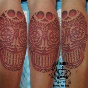 Carved tattoo Queens NY INFIERNO DE NADIE