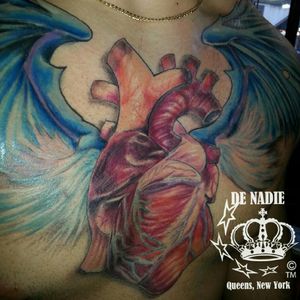 Heart tattoo Queens NY INFIERNO DE NADIE