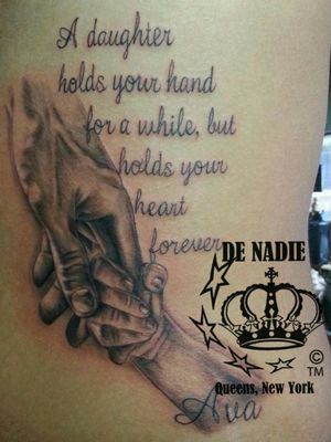 Hand tattoo INFIERNO DE NADIE Queens NY