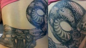 Snake tattoo INFIERNO DE NADIE Queens NY