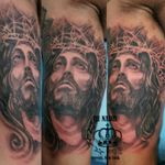 Jesus tattoo INFIERNO DE NADIE Queens NY