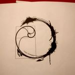 Project for arm tattoo #goldenratio #blackandgrey #Fibonaccispiral #logogram 