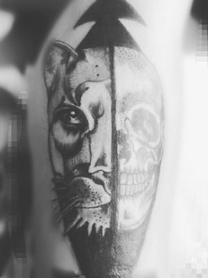 #puma #schädel #dotwork #frau #inkgirl #inked #tattooedwoman #love#tattoos #follower#follow #familie #cheyenehawk #eternal #dreamtattoo #mindblowing #tattooed #tattooedwoman#inkgirl #blackgrey #artist 