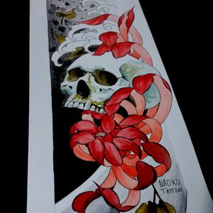Instagram : @naokotattoo Facebook : Naoko Tdk (tattoo)Néo Japanese. Tattoo . Paint#tattoo #tattoos #inkedgirls #tattoodo #tattoodobabes #skull #japan #NeoJapanese #flower #naokotattoo #chrysanthemum #skulltattoo #fullcolor #colorful #colortattoo #blackart #ColorfulTattoos