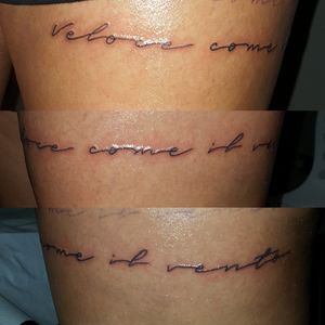 Grazie Biro! ❤ @robertabaudelaire #tattoo #ink #tattoomilano #tattoopavia #script #velocecomeilvento #fast #wind #tattooscript #font #tattooedgirl #inkedgirl #inkaddected #tatuatoriitaliani #tattooapprentice #friends #saturday #afternoon #lovemyjob #phrases #picoftheday #photooftheday #instaday #instapic #instaphoto #igers #igersitalia #igersmilano #igerspavia