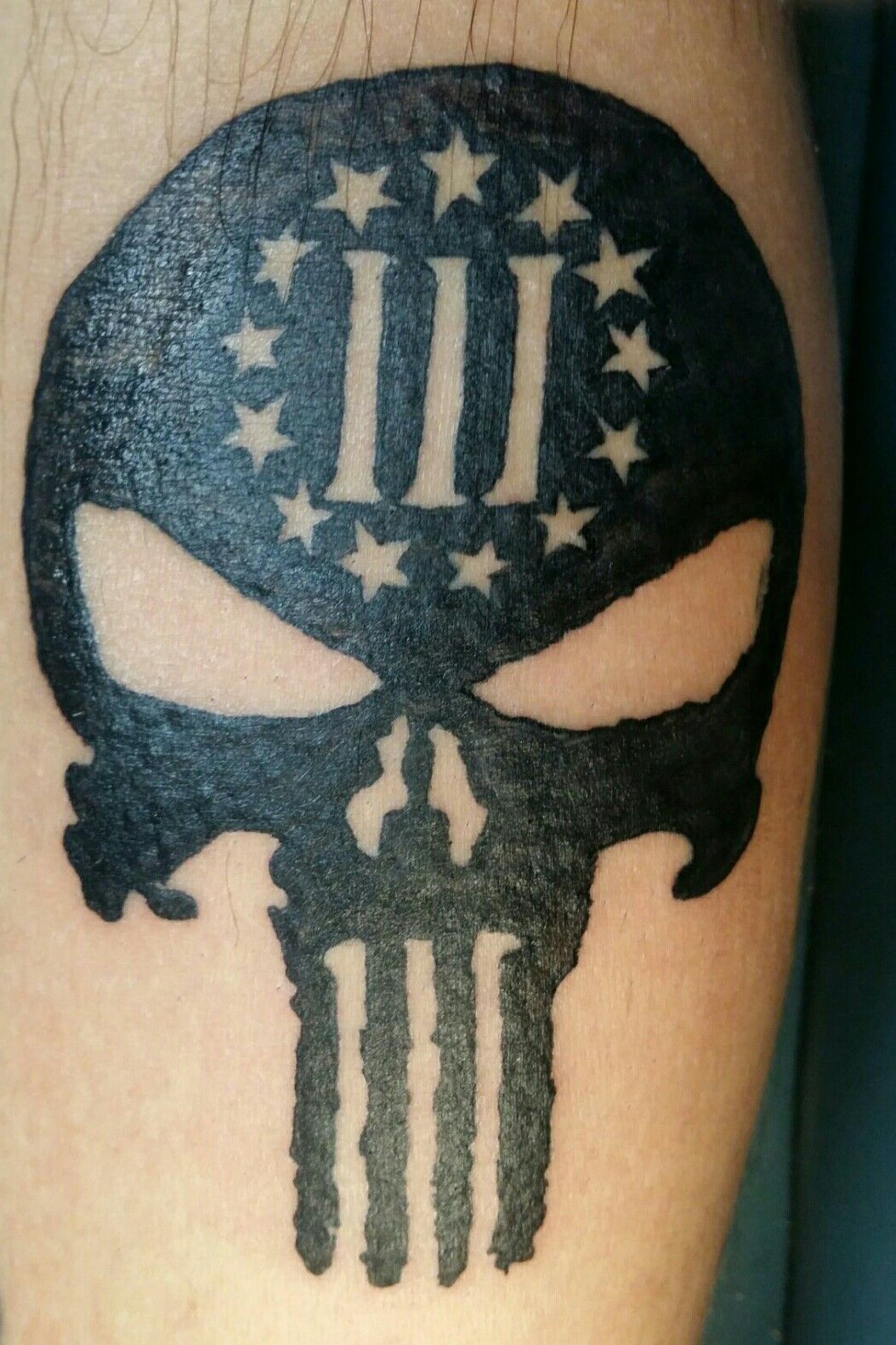 Custom Tattoos by Jeff Williamson  Punisher skull ripout today for my  buddy Dan skull punisher frankcastle ripouttattoo skinrip shintattoo   Facebook