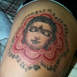 Tattoo uploaded by Emporium Tattoos • Buddha w/ Healing Mantra • Tattoodo Tattoo uploaded by Emporium Tattoos • Buddha w/ Healing Mantra • Tattoodo